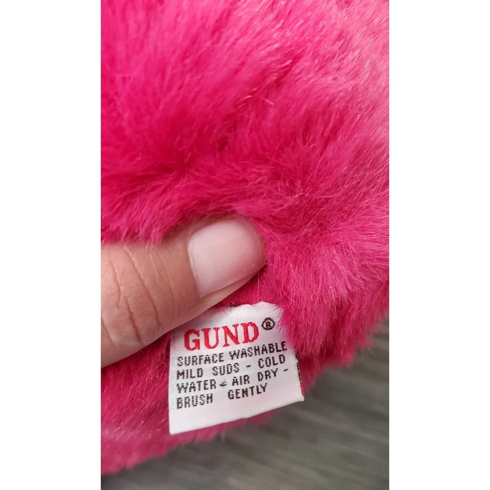Vintage 1992 GUND VICTORIA'S SECRET Plush Pink TEDDY BEAR Stuffed Animal Plaid
